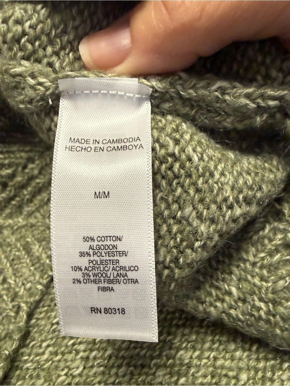 Lucky Brand Long Sleeve Cable Knit Crew Neck Sweater . NWT. Size Medium. - Picture 5 of 7